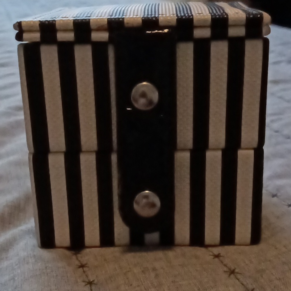 Striped Black and White Jewelry Box